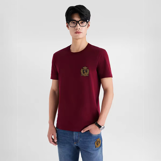 dolce & gabbana crest patch t-shirt